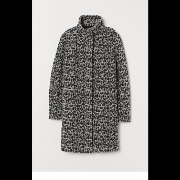 Leopard animal print wool blend light coat - Picture 3 of 8